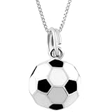 Brinley Co Brass Enamel Soccer Ball Necklace