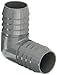 Spears 1406 Series PVC Tube Fitting, 90 Degree Elbow, Schedule 40, Gray, 1-1/4