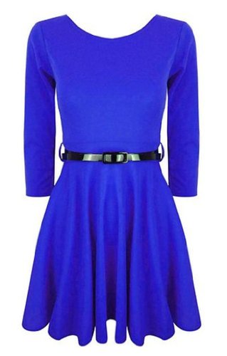 Funky Boutique Women's 3/4 Sleeve Skater Dress