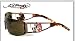 ED HARDY EHS 026 RABBIT BROWN RIMLESS SWAROSKI SHIELD SUNGLASSES