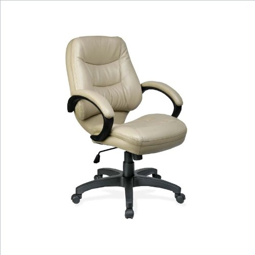 Lorell 63285 Managerial Mid-Back Chair, 26-1/2 in.x28-1/2 in.x43 in.,TN/LTH/Finish
