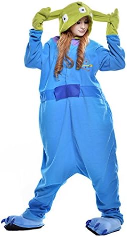 NEWCOAPLAY Unisex Onesies Pajamas Kigurumi Cosplay Sleepsuit Costume (L, Aliens)