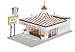 Life-Like Trains HO Scale Building Kits - Kentucky Fried Chicken Drive-in, Intended for ages 14 and up, Red,White