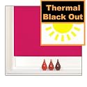 FUSHIA PINK 150cm wide x 160cm blind. 100% Blackout roller blinds. (Huge range of colours)