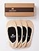 Vero Monte 4 Pairs Womens Cotton Low Profile No Show Liner Socks *Non-Slip*