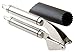 Garlic-Press with Peeler-Tube and Cleaning-Brush - (3-piece-set) - by Utopia Kitchen