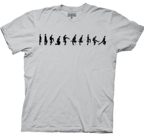 Monty Python Silly Walking Adult Silver T-shirt