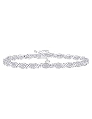 Diamond Tennis Bracelet in Sterling Silver (1/3 cttw)