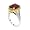 Vintage Royal Engagement Ring w/Garnet & White CZs Size 5
