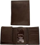 Fossil Mens Wallet - Chicago Trifold Zip Flip (Color: Brown)