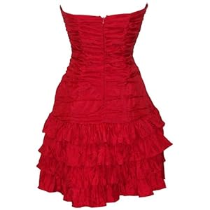 Crinkle Satin Strapless Ruffle Mini Dress Prom Formal Bridesmaid