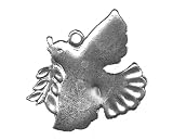 Sterling SIlver Scandinavian Christmas Dove Pendant/ Ornament