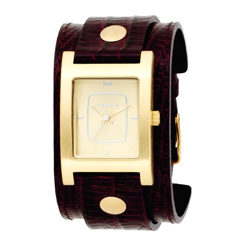 Vestal Women's  EA013 Electra Gold-Tone Brown Leather Watch