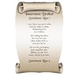 Insurance Broker Personalised Poem Gift Print'