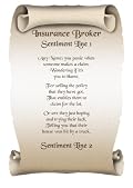 Insurance Broker Personalised Poem Gift Print