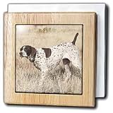 German Shorthair Pointer - 6 Inch Tile Napkin Holder