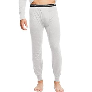 Duofold Men's Mid Weight Wicking Thermal Pant, Winter White, Medium