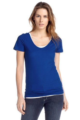 ESPRIT DE CORP Damen T-Shirt  A60642, Gr. 42 (XL), Blau (478 vibrant blue) Preisvergleich