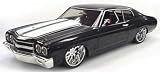 �ۥåȥ������� ���쥯���� 1:18 70 CHEVY CHEVELLE(�֥�å�/�ۥ磻�ȥ饤��) MT4782L
