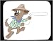 Decorated Mouse Pad with dog, lasso, cowboy, wrangler