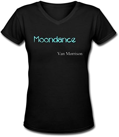 LHQ strong women's Van Morrison logo women's t shirt Black L