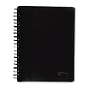 TOPS Leatherette Executive Notebook, College Rule, 8.25 x 5.875 Inches, Black, 96-Sheet (25432)