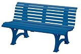 Blome-Tillmann Gartenbank ""Neptun/Helgoland"" Kunststoffgestell blau