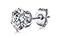 Areke Women's Stainless Steel Round Clear Cubic Zirconia Diamond Rhinestone Stud Earring (6 Pairs)