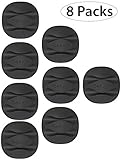 (8 pcs) BELUGA Cable Clips & Cord Management System with 3M Back-Adhesive, Desktop Cable Organizer & Computer, Electrical, Charging or Mouse Cord Holder (Black)