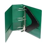 Vinyl Locking No-Gap D-Ring Binder, Label Holder, 4 Cap, Hunter Gn