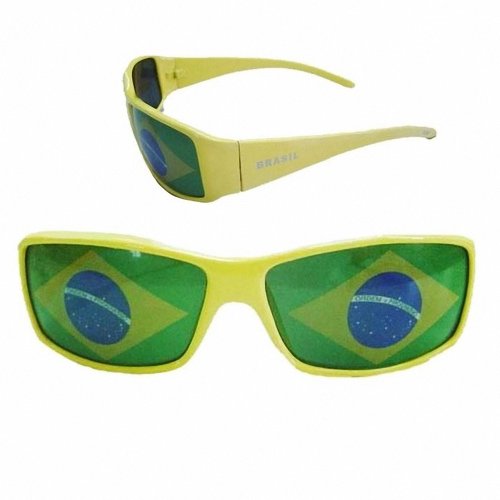 Taffstyle® Fanartikel Sonnenbrille Fan Brille zur Fussball Weltmeisterschaft 2014 WM & EM Länder Flagge Style – Brasilien