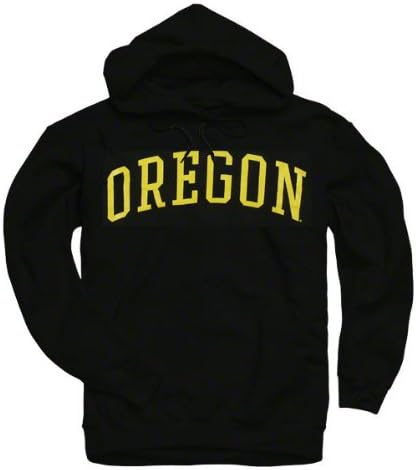 Oregon Ducks Adult Classic Arch Hooded Sweatshirt (Black, X-Large)