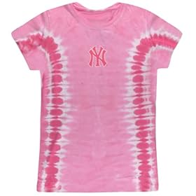 New York Yankees - Logo Pink Ladies Tie Dye T-Shirt