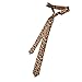 TopTie Unisex Leopard Spotted Slim Tan & Black Skinny 2 Inch Necktie Tie