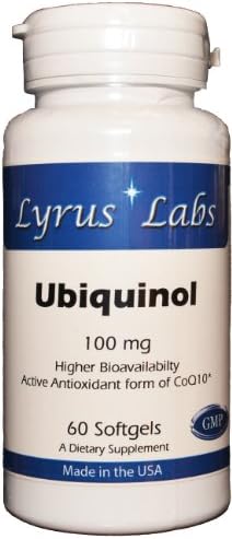 Lyrus Labs - Ubiquinol 100 mg - 60 Softgels - Kaneka QH® Reduced Form of CoQ10 - Made in the U.S.A.