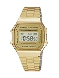 CASIO Collection A168WG-9EF - Reloj unisex de cuarzo, correa de acero inoxidable color oro (con alarma, cron�metro, luz)