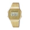 CASIO Collection A168WG-9EF - Reloj unisex de cuarzo, correa de acero inoxidable color oro (con alarma, cron�metro, luz)