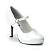 Women's High Heel Shoes 4 Inch WIDE WIDTH Sexy Mary Jane Shoe White