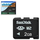 SanDisk 2 GB Memory Stick micro (2GB M2 Karte) + ELEKTROWA-SOFTWARE Speicherkarte für Sony Ericsson K850i