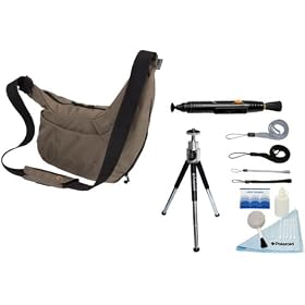 Lowepro Passport Sling Mica + Accessory Kit for Nikon D3/D3S/D3X/D40/D50/D60/D70S/D80/D90/D700/D300/D300S/D7000/D90/D5100/D5000/D3100/D3000/FM10/F100 Digital SLR Cameras
