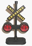 Railroad Train / Track Crossing Sign w/ Flashing Lights & Sounds