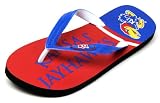 NCAA Kansas Jayhawks Spirit Flip Flops (Royal, Large)