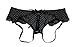 Trixx Intimates Women's Strappy Open Rear Crotchless Panty Black