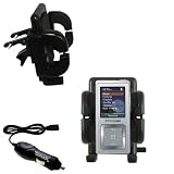Samsung Yepp YP-Z5 Auto Vent Holder with Car Charger - Uses Gomadic TipExchange