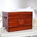 Mele Empress Walnut Wooden Jewelry Chest - 16.5W x 9.5H in.
