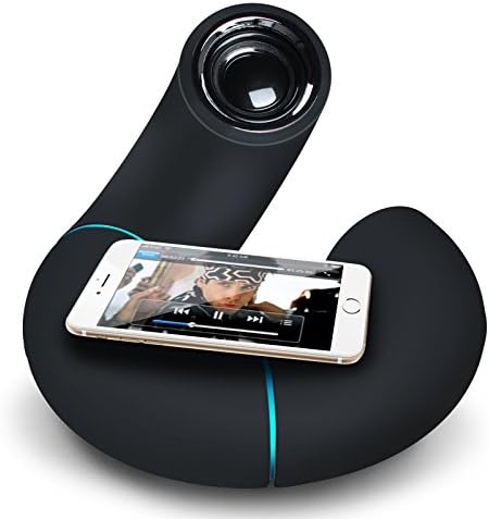 Sumsonic LLX0463 Portable Wireless Bluetooth Mobile Speaker with Unique Twist Deisgn and 5 Hour Playtime, Works for iPhone, iPad, iPod, Blackberry, Nexus, Samsung and other Smart Phones and Mp3 Players, Rechargeable Battery for Indoor &amp; Outdoor Use (Black)