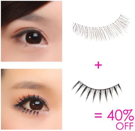Unilashes One Set Including Eyelashes for Daytime and Eyelashes for Night Natural Looking for Fashion Women F1001&f15001