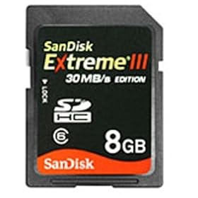 SanDisk EXTREME III SDHC�J�[�h 8GB 30MB/�b �X�����p�b�P�[�W SDSDX3-008G-J31