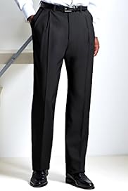Unhemmed Crease Resistant Flat Front Trousers