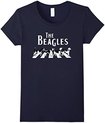Women's "The Beagles" Stylized T-Shirt Medium Navy